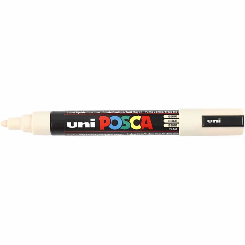 Posca Marker, no. PC-5M, line 2,5 mm, medium, beige, 1 pc [HOB-276088]