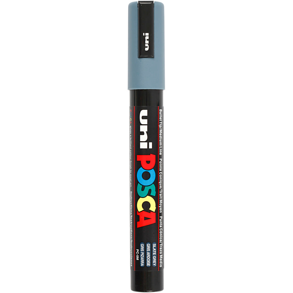 Posca Marker, no. PC-5M, line 2,5 mm, medium, slate grey