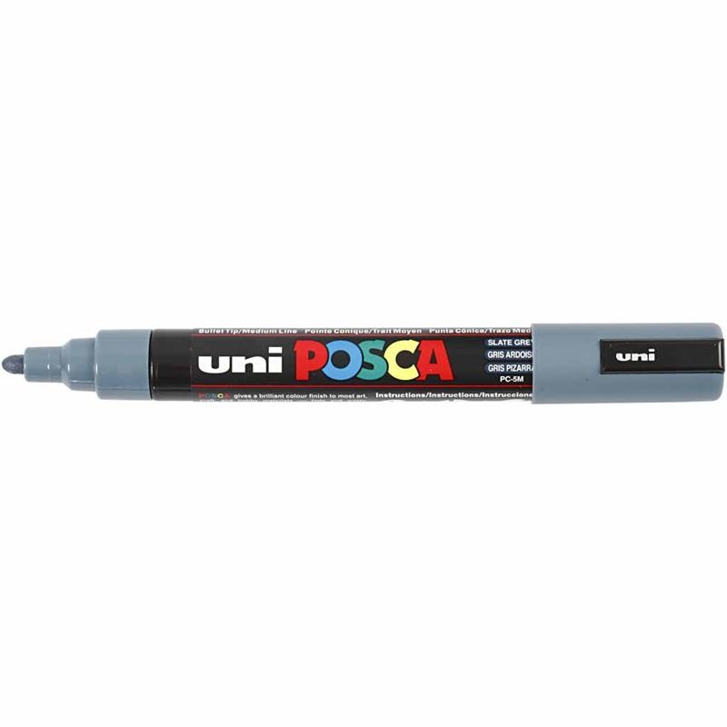 Posca Marker, no. PC-5M, line 2,5 mm, medium, slate grey, 1 pc [HOB-276096]
