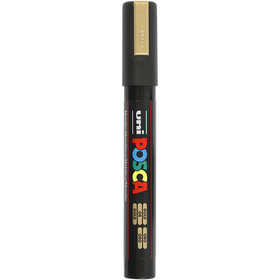 Posca Marker, no. PC-5M, line 2,5 mm, medium, gold, 1 pc [HOB-276810]