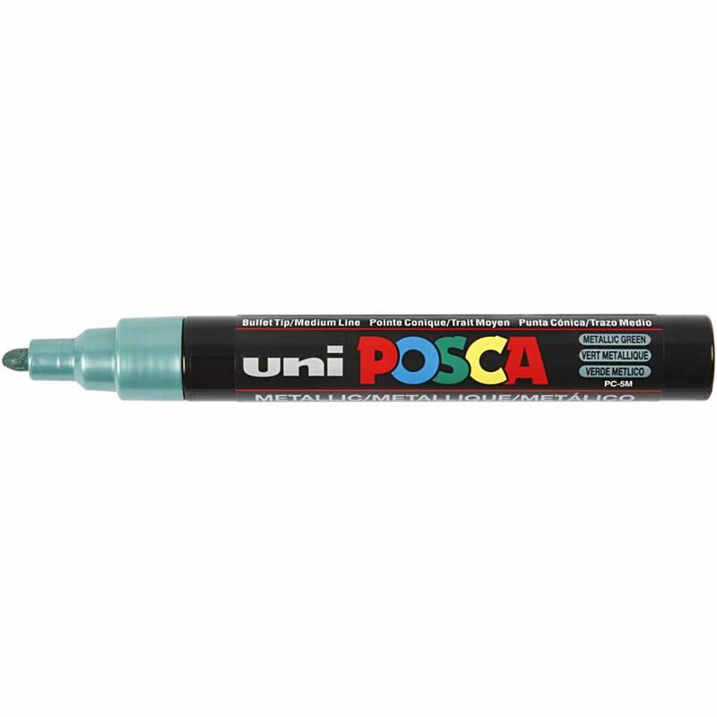Posca Marker, no. PC-5M, line 2,5 mm, medium, metallic colours, 8 pc/ 1 pack [HOB-276901]