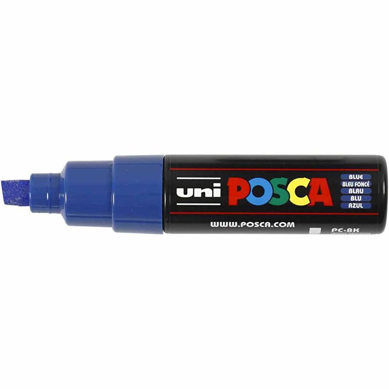 Posca Marker, no. PC-8K, line 8 mm, broad, blue, 1 pc [HOB-278041]