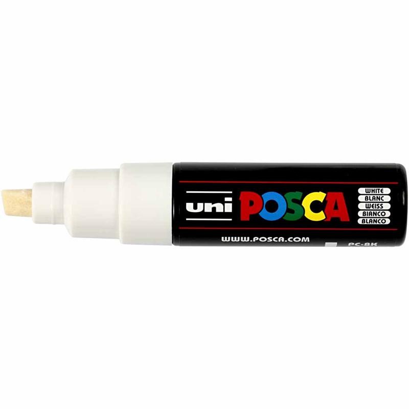 Posca Marker, no. PC-8K, line 8 mm, broad, white, 1 pc [HOB-278052]