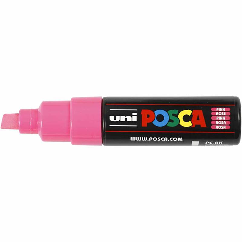 Posca Marker, no. PC-8K, line 8 mm, broad, pink, 1 pc [HOB-278056]