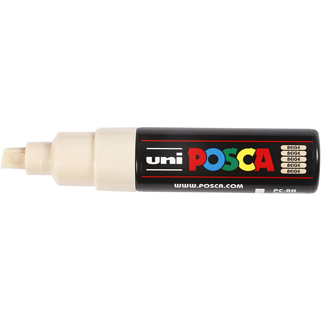 Posca Marker, no. PC-8K, line 8 mm, broad, beige, 1 pc [HOB-278088]