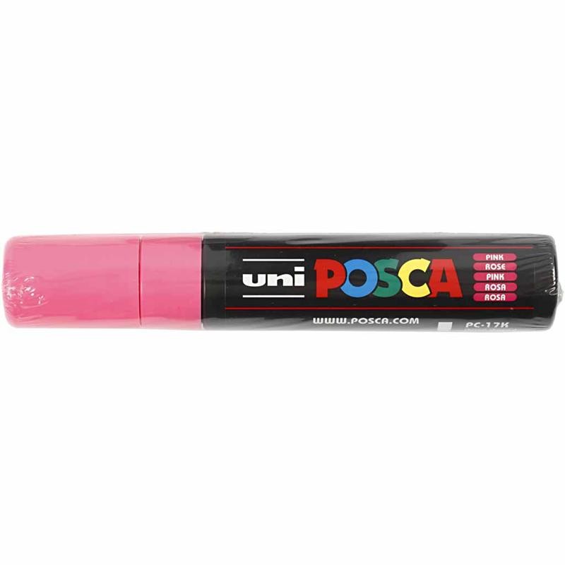 Posca Marker, no. PC-17K, line 15 mm, extra broad, pink, 1 pc [HOB-279056]