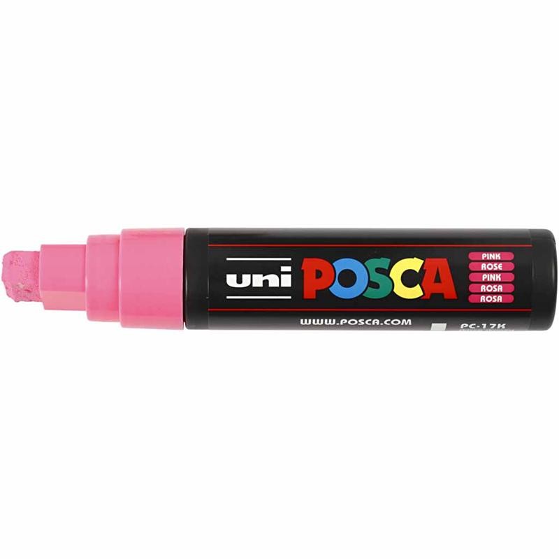 Posca Marker, no. PC-17K, line 15 mm, extra broad, pink, 1 pc [HOB-279056]