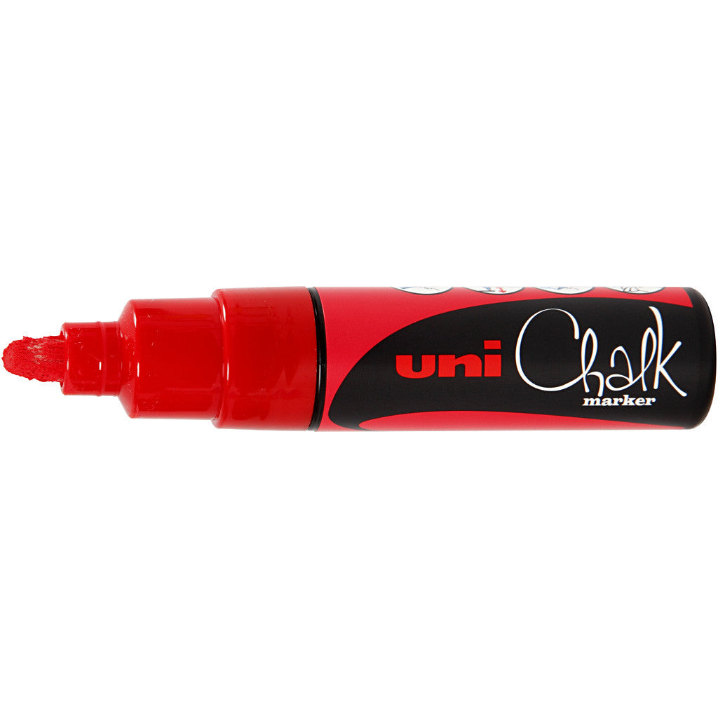 Chalk Pen, line 8 mm, red, 1 pc [HOB-279940]