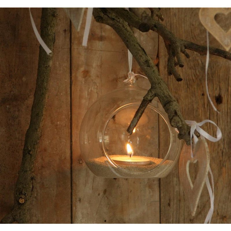 Glass Ball for Tealight Ø8cm x 8cm (6 pcs) [IFS-28050]