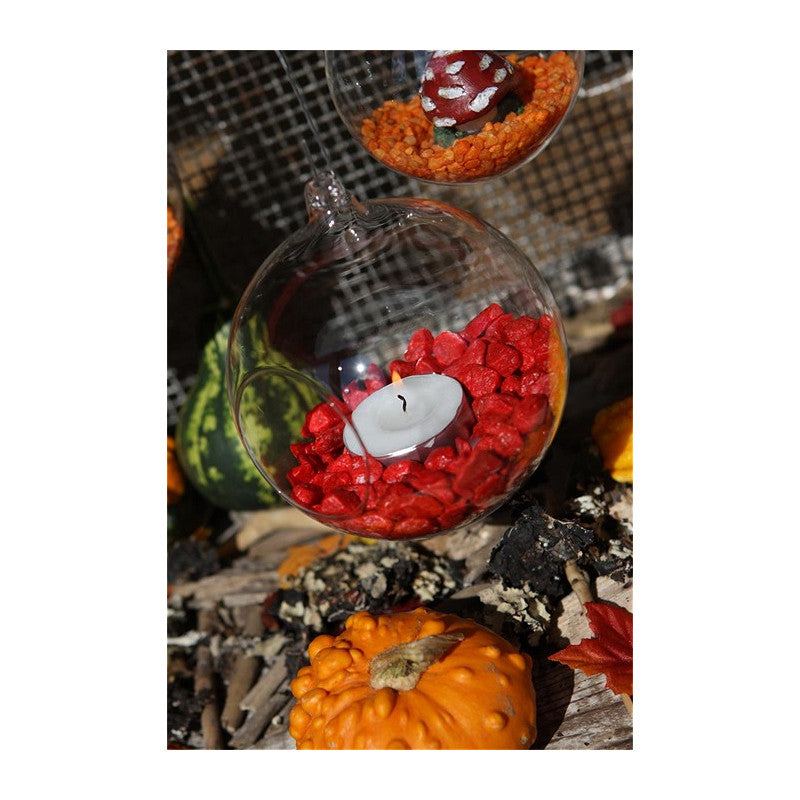 Glass Ball for Tealight Ø14cm x 14,5cm (4 pcs) [IFS-28053]