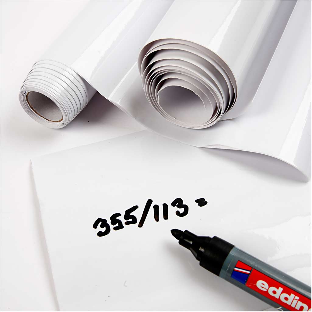 Whiteboard Foil, W: 45 cm, white, 2 m/ 1 roll [HOB-28262]