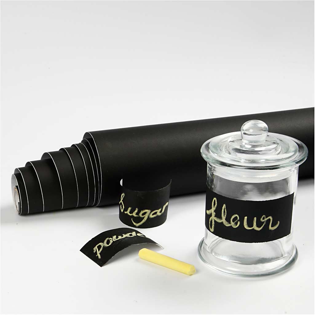 Board foil for chalkboard, W: 45 cm, black, 2 m/ 1 roll [HOB-28264]