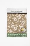 Deco Foil and transfer sheet, flowers, sheet 15x15 cm, gold, green, 2x2 sheet/ 1 pack [HOB-283550]