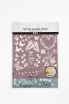 Deco Foil and transfer sheet, spring, sheet 15x15 cm, light blue, pink, 2x2 sheet/ 1 pack [HOB-283551]