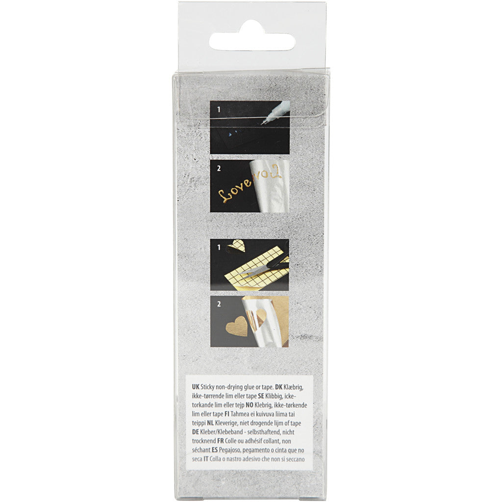 Deco Foil, W: 15,5 cm, thickness 0,02 mm, silver, 50 cm/ 1 roll [HOB-283560]