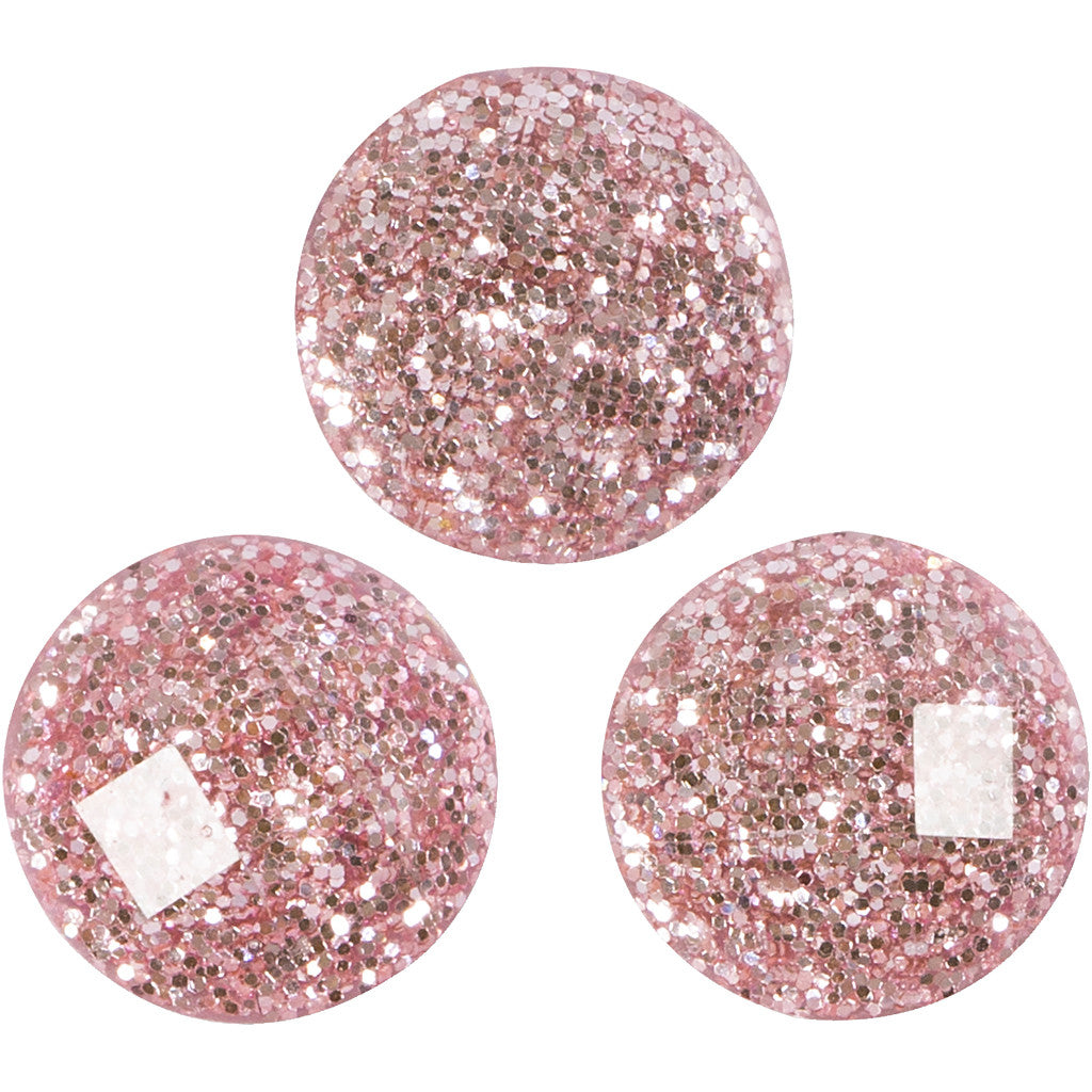Rhinestones, dia. 8 mm, light red, 32 pc/ 1 pack [HOB-283809]