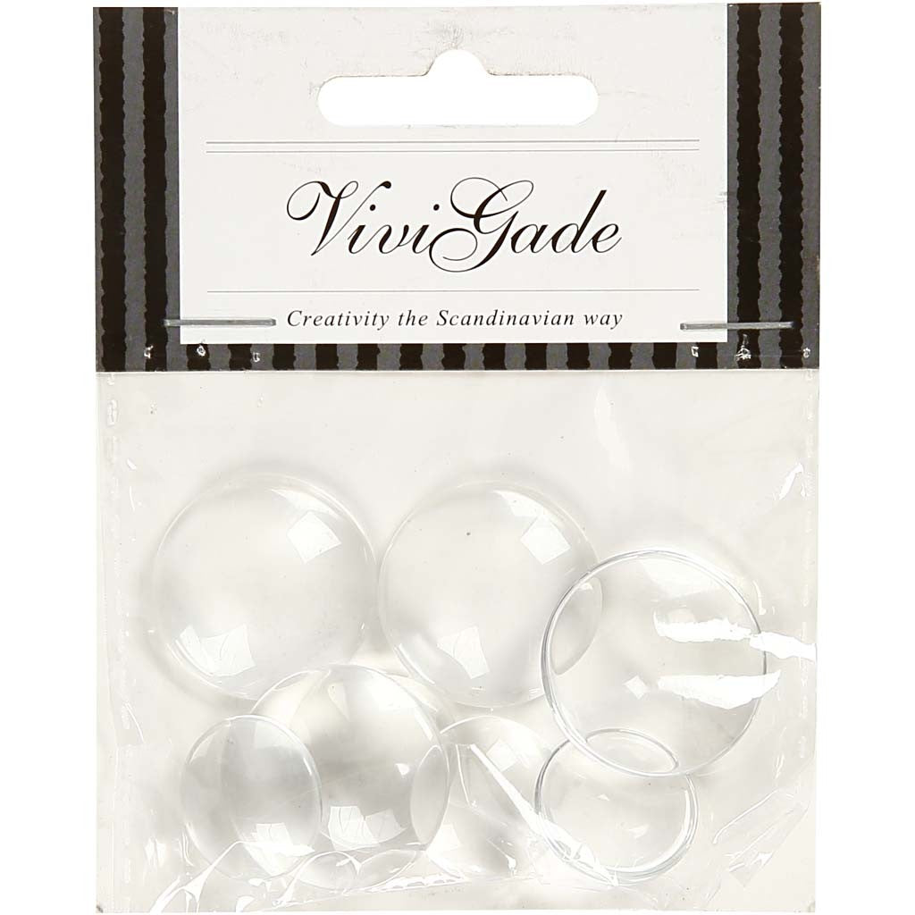 Cabochons , dia. 18+25 mm, 8 pc/ 1 pack [HOB-28394]