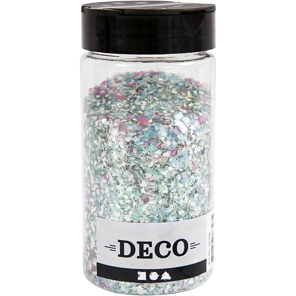 Glitter and Sequin Assortment, pastel colours, 170 g/ 1 tub [HOB-28396]