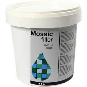 Mosaic Tile Grout, black, 1000 ml/ 1 bucket [HOB-28456]