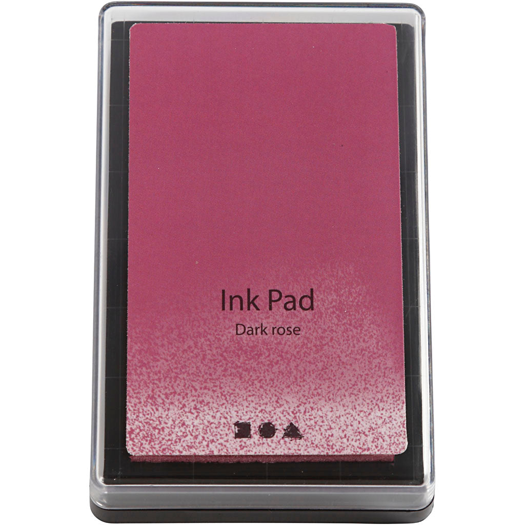 Ink Pad, H: 2 cm, size 9x6 cm, dark rose, 1 pc [HOB-285332]