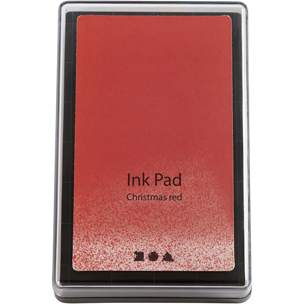 Ink Pad, H: 2 cm, size 9x6 cm, christmas red, 1 pc [HOB-285336]