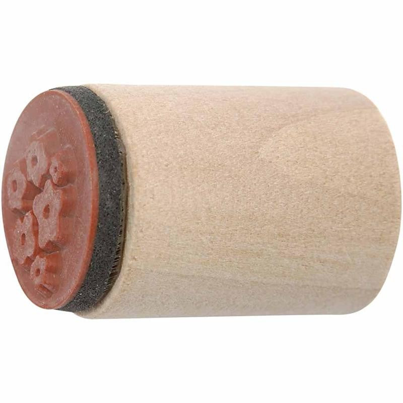 Deco Art Stamps, flower and leaf, H: 26 mm, dia. 20 mm, 15 pc/ 1 pack [HOB-28578]