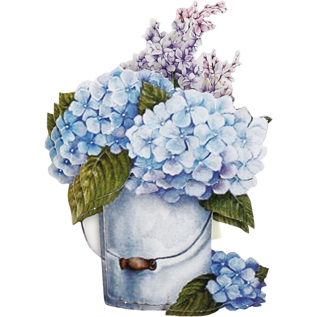 3D Decoupage Motifs, flowers, sheet 21x30 cm, 4 sheet/ 1 pack [HOB-28703]