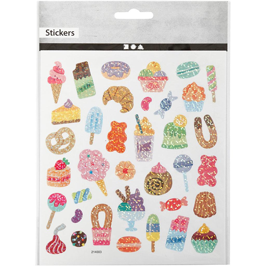 Stickers, candy, sheet 15x16,5 cm, 1 sheet [HOB-29048]
