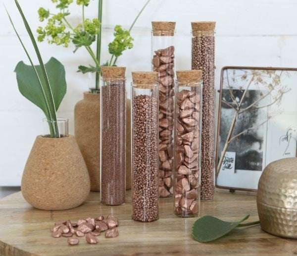 Glass Tube with cork Ø3cm and 20cm tall (set of 6 pcs) [IFS-29144]