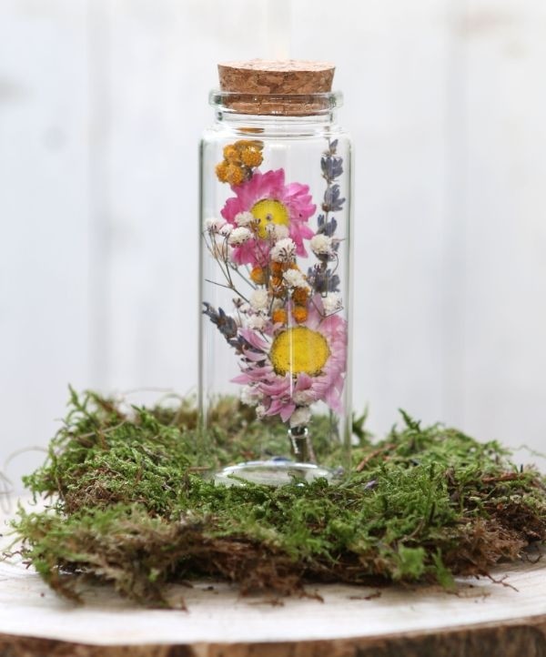 Glass Storage Cylinder with cork Ø 4.5cm and 12.5cm tall (12 pcs) [IFS-29146]