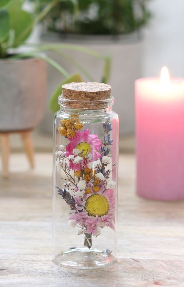 Glass Storage Cylinder with cork Ø 4.5cm and 12.5cm tall (12 pcs) [IFS-29146]
