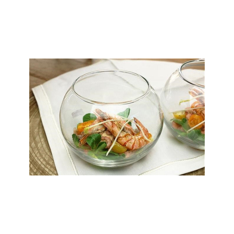 Glass Ball Pot Ø12 h.10cm (6 pcs) [IFS-29183]