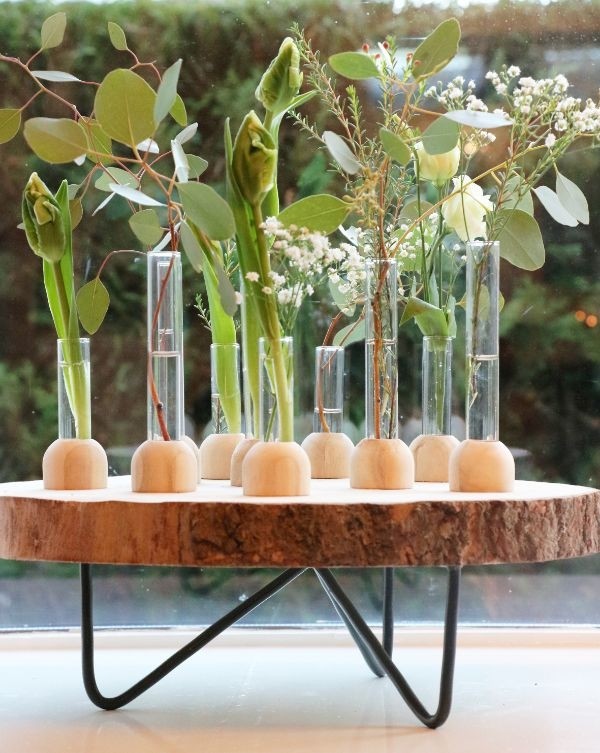 Wooden Base with Test Tube Ø2cm and 15cm tall (1 pc) [IFS-29217]