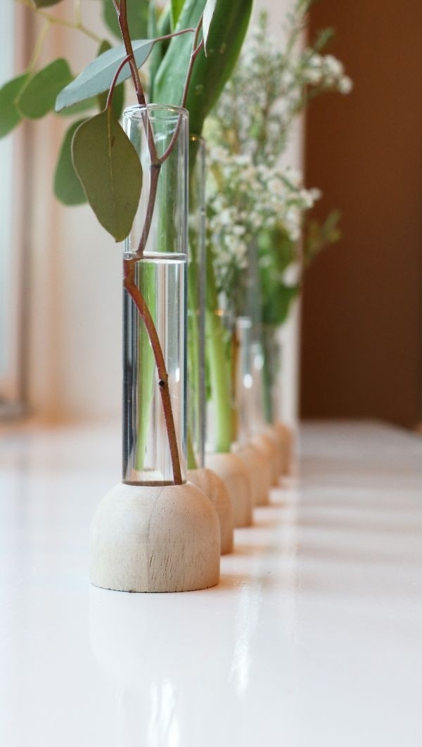 Wooden Base with Test Tube Ø2cm and 10cm tall (1 pc) [IFS-29216]