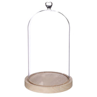 Bell Jar Heart Wood Base Ø17 h.30 cm (1 pcs) [IFS-29365]