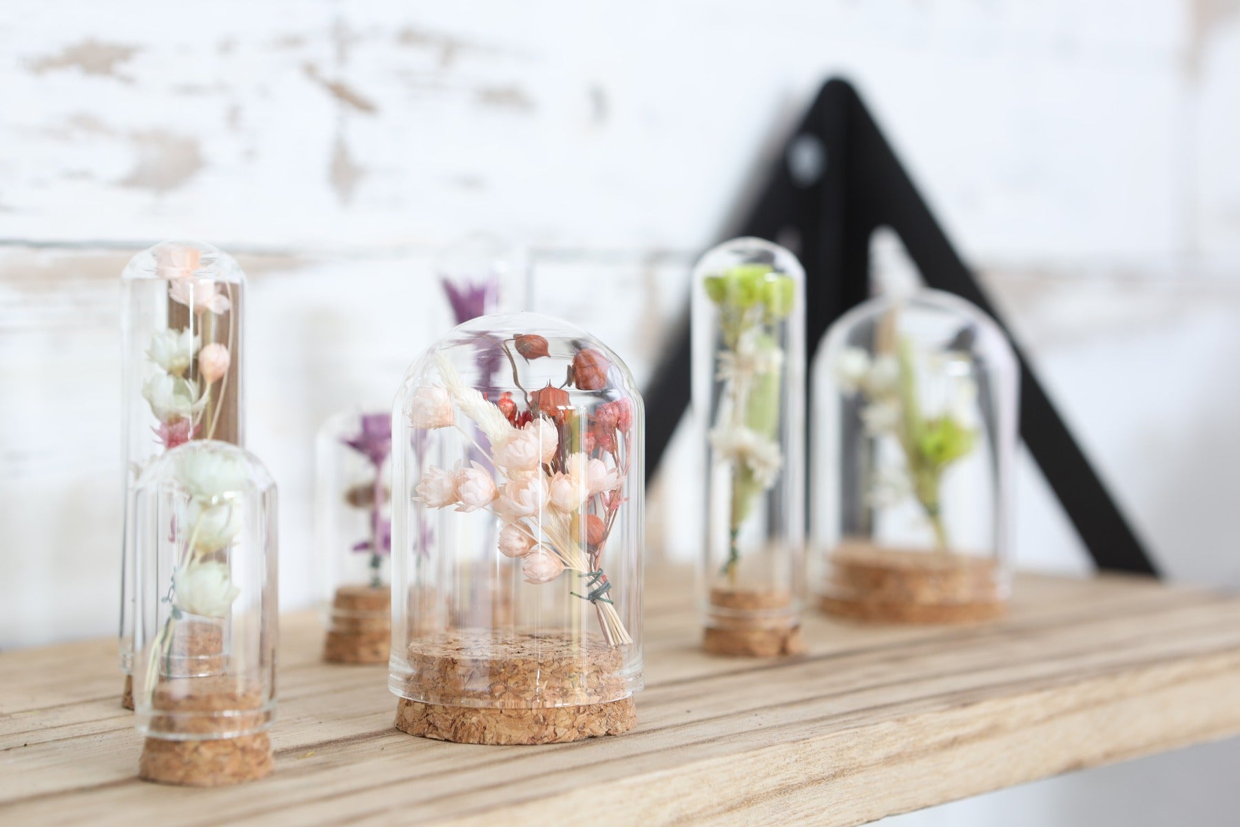 Glass mini stolp Ø2cm and 7cm high with cork (12 pcs.) [IFS-29409]