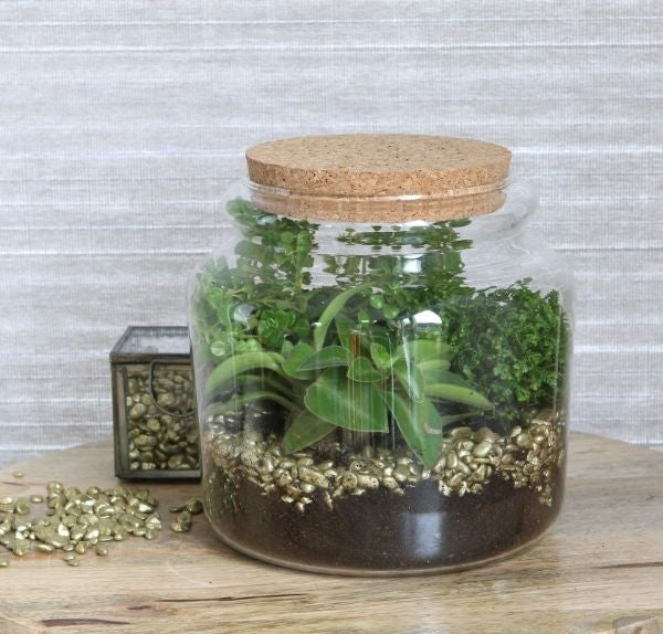 Glass Jar with Cork Ø15cm and 14 cm tall (1 pc) [IFS-29451]