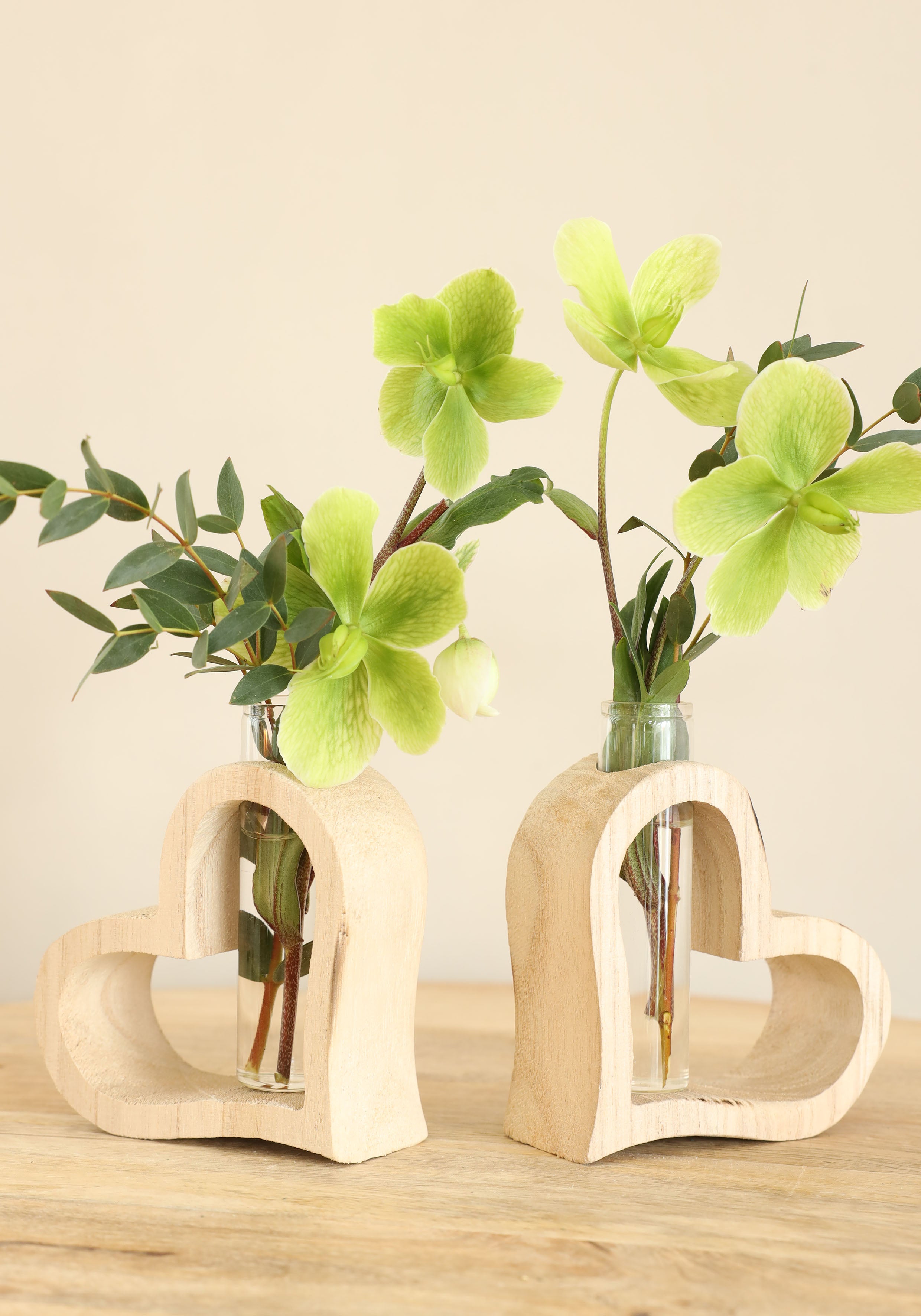 Wood heart with tube 10 x 5 h.11 (6 pcs) [IFS-29638]