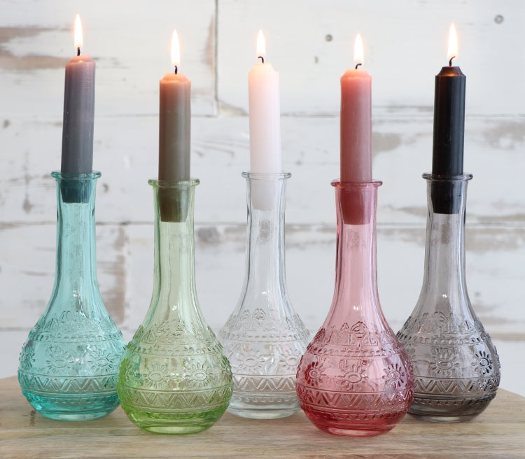 Flower vase Paris Ø7.5cm and 16cm high Grey (12 pcs.) [IFS-29726]