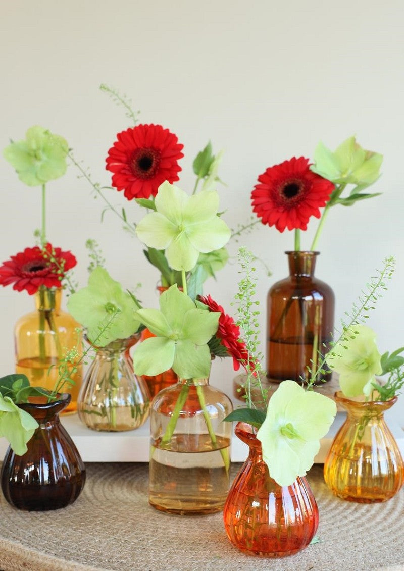 Flower Vase Ø7 h: 9 cm Assorti (12 Pcs) [IFS-29802]