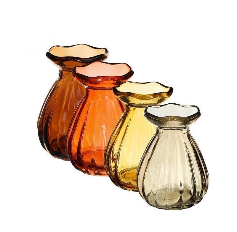 Flower Vase Ø7 h: 9 cm Assorti (12 Pcs)