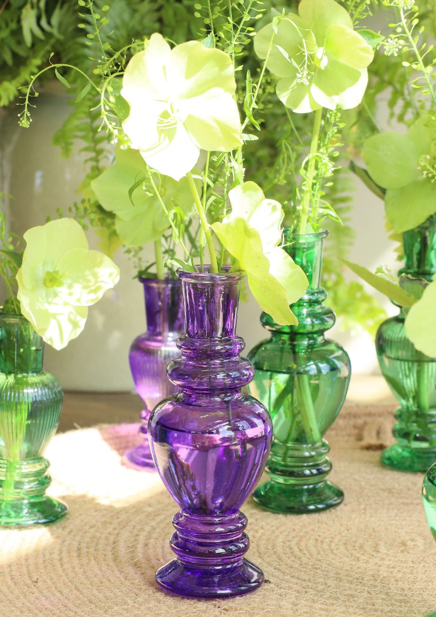 Vase Venice Dark Green H: 11,3 x Ø5 cm (12 Pcs) [IFS-29888]