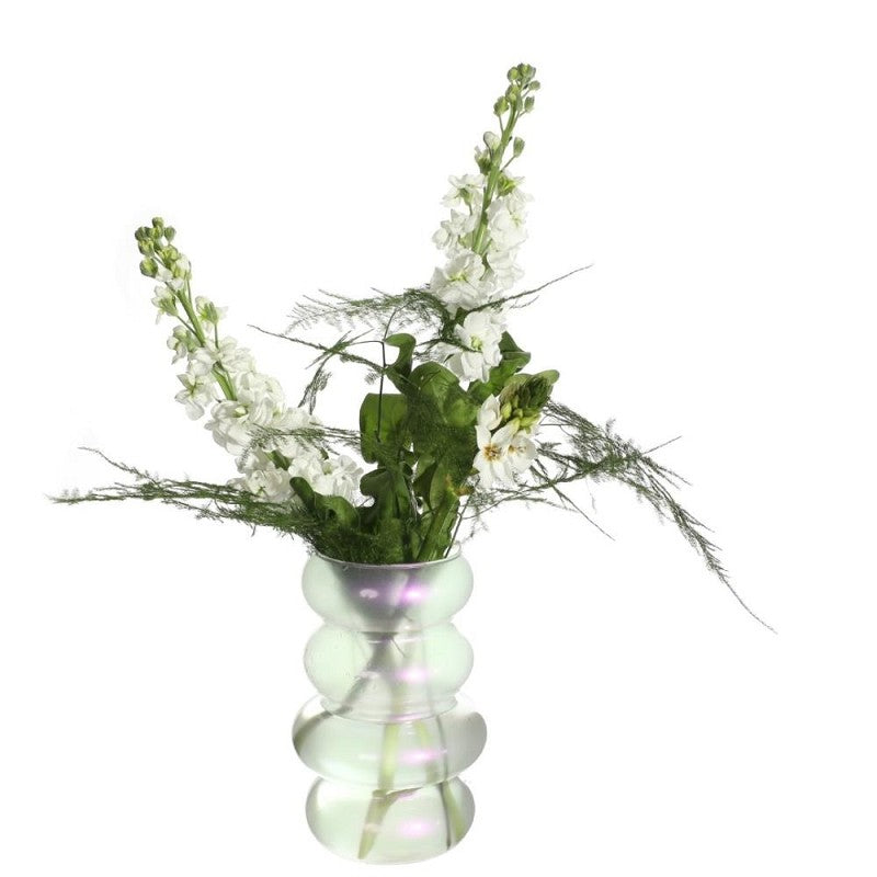 Flower Vase Ø10 cm H: 18 cm Transparent (6 Pcs) [IFS-29920]