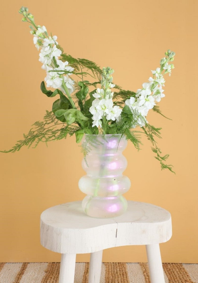 Flower Vase Ø10 cm H: 18 cm Pearl (6 Pcs) [IFS-29929]