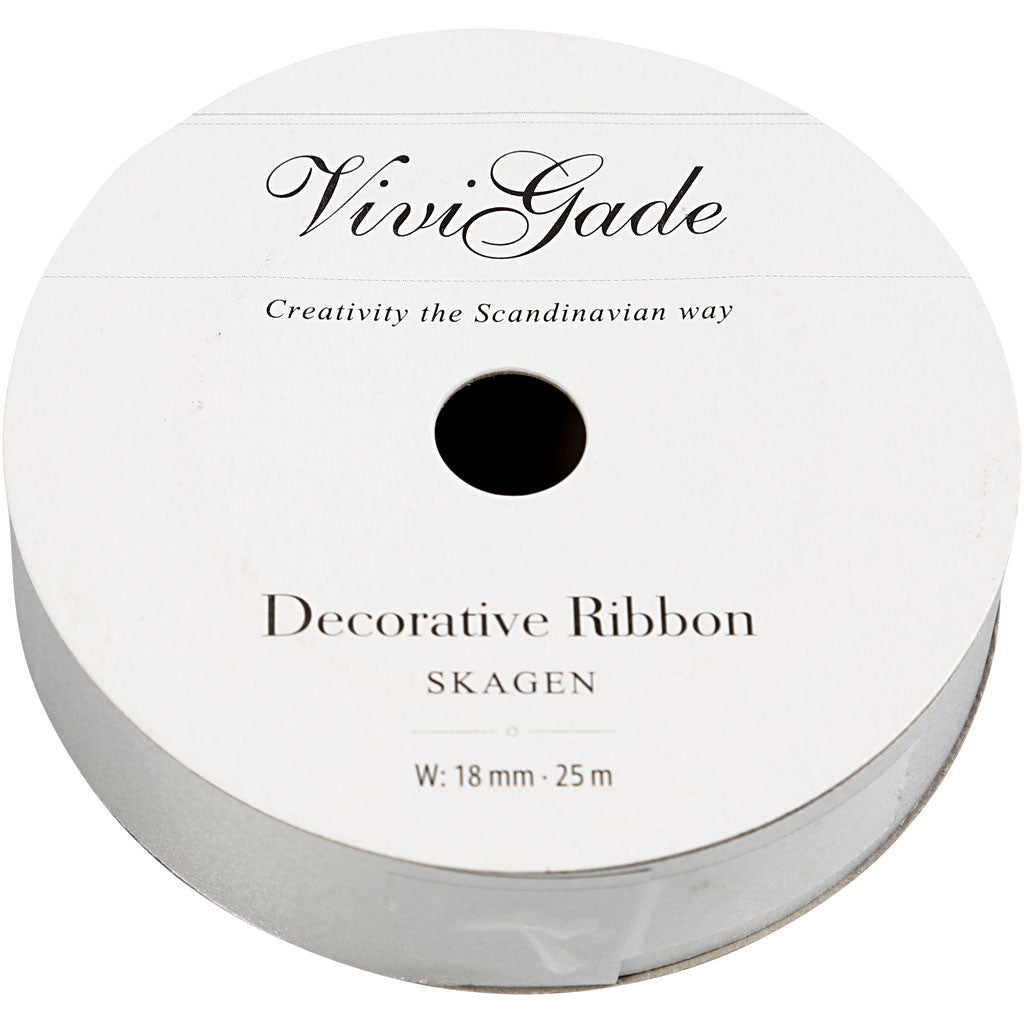 Curling Ribbon, W: 18 mm, matt, silver, 25 m/ 1 roll [HOB-20021]