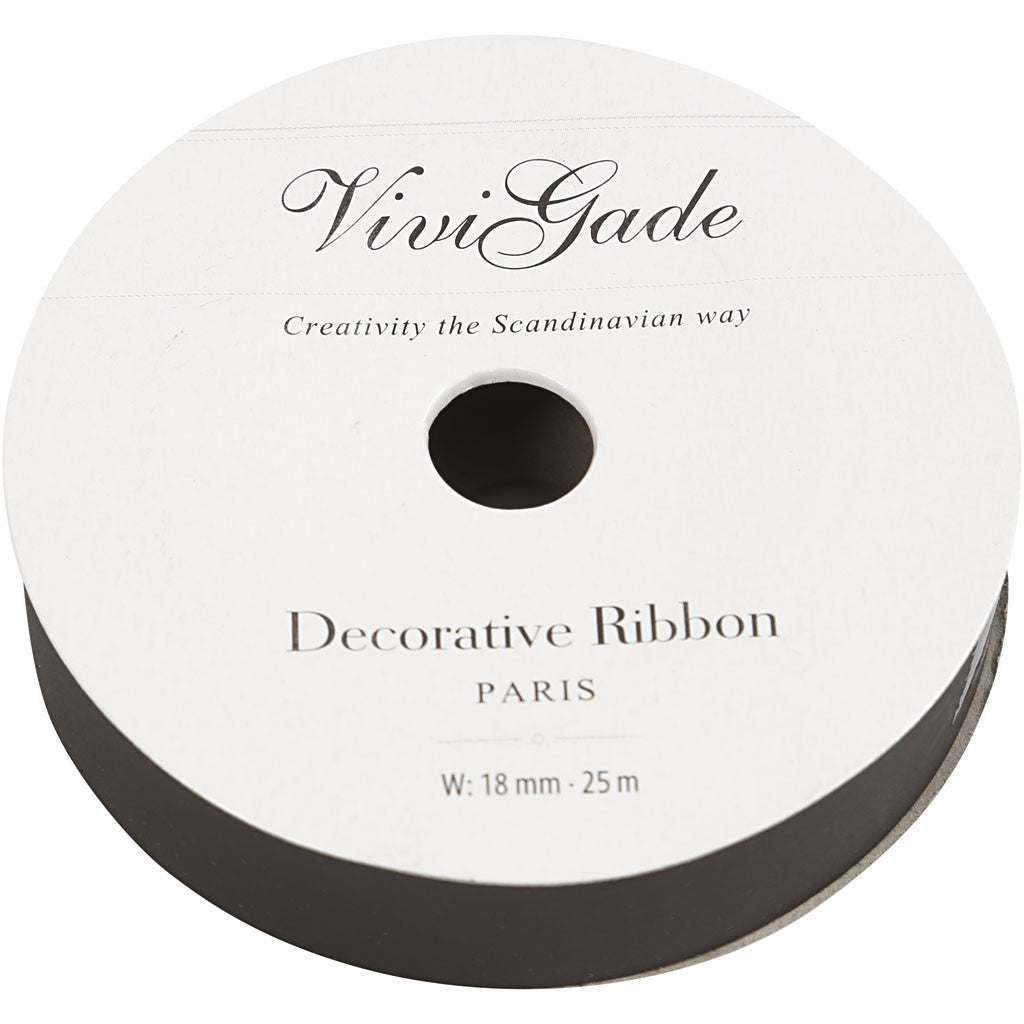 Curling Ribbon, W: 18 mm, matt, black, 25 m/ 1 roll [HOB-20022]