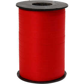 Curling Ribbon, W: 10 mm, matt, red, 250 m/ 1 roll [HOB-20026]