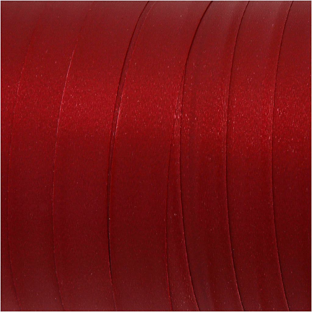 Curling Ribbon, W: 10 mm, matt, dark red, 250 m/ 1 roll [HOB-20029]
