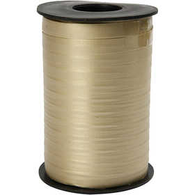 Curling Ribbon, W: 10 mm, matt, gold, 250 m/ 1 roll [HOB-20034]