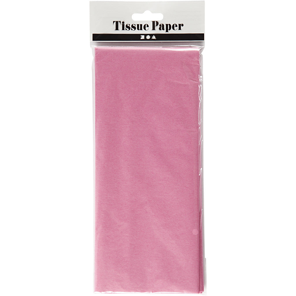 Tissue Paper, sheet 50x70 cm, 17 g, pink, 10 sheet/ 1 pack [HOB-200882]